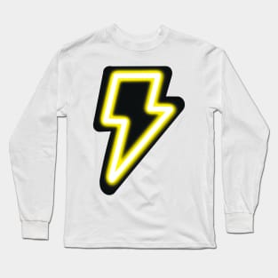 Neon Yellow Lightning Bolt Long Sleeve T-Shirt